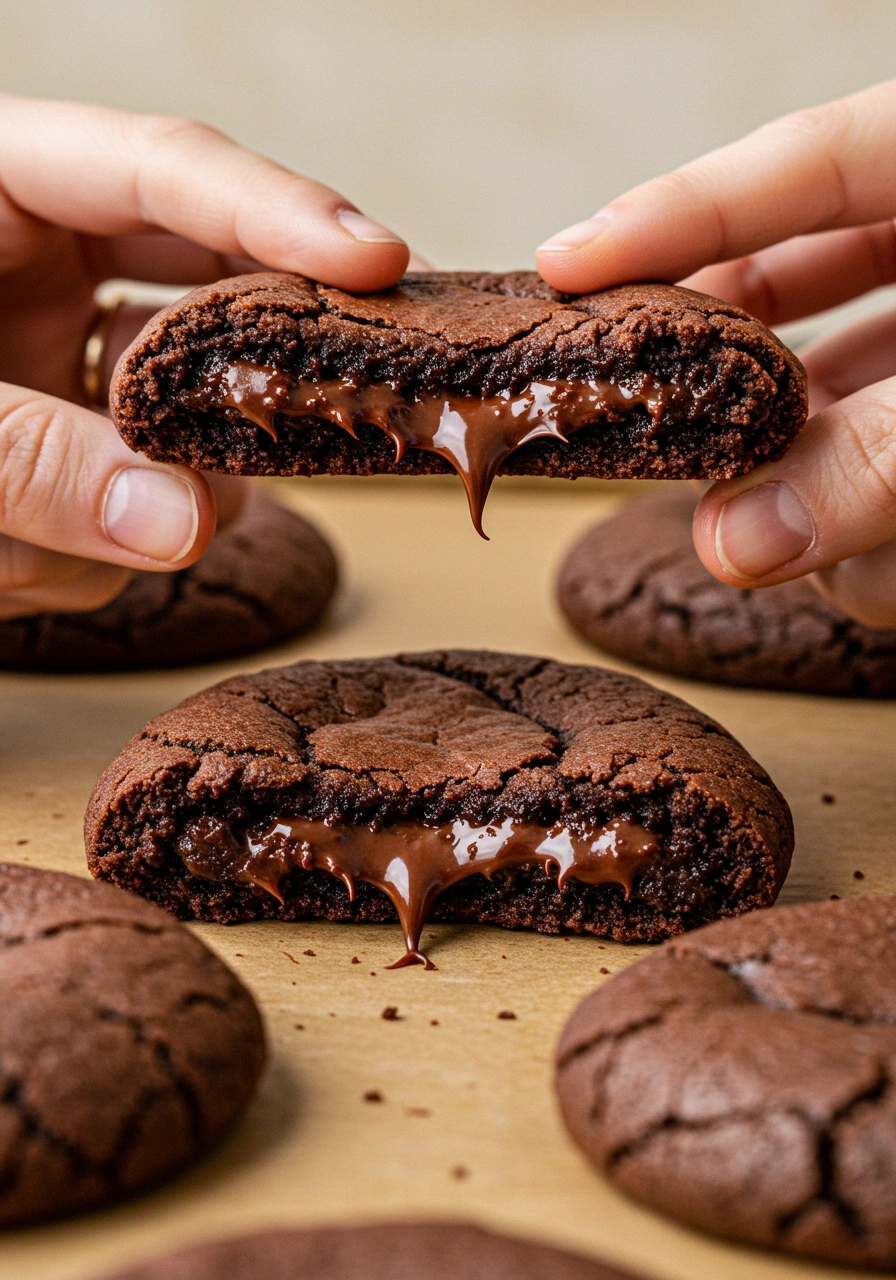 Brownie Stuffed Chocolate Cookies